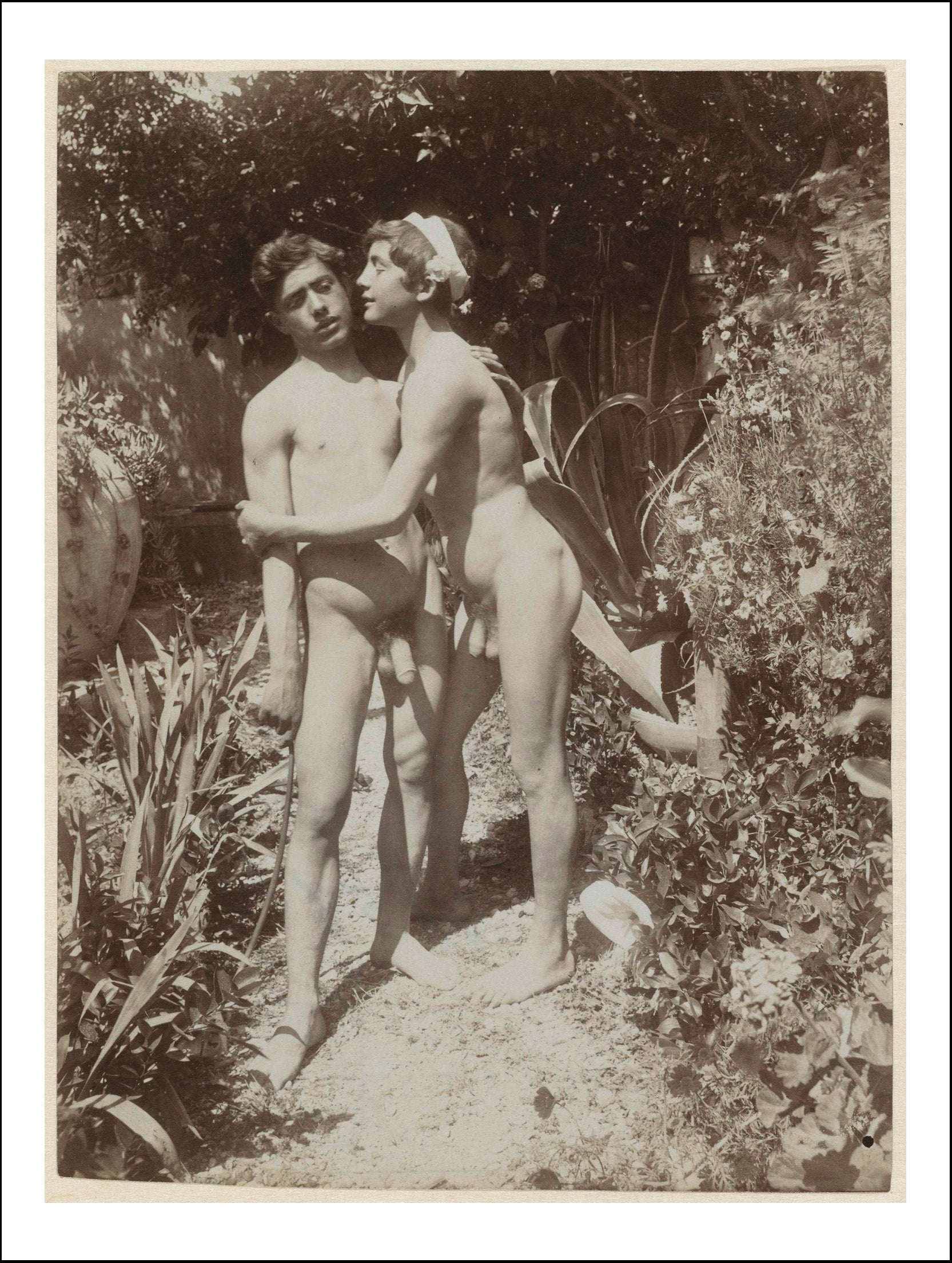 Male Nude by Wilhelm von Gloeden, histoic photo, 16x12" (A3) Poster Print