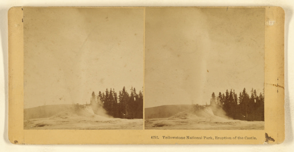 Benjamin West Kilburn:Yellowstone National Park, Eruption of, Poster Print Wall Art
