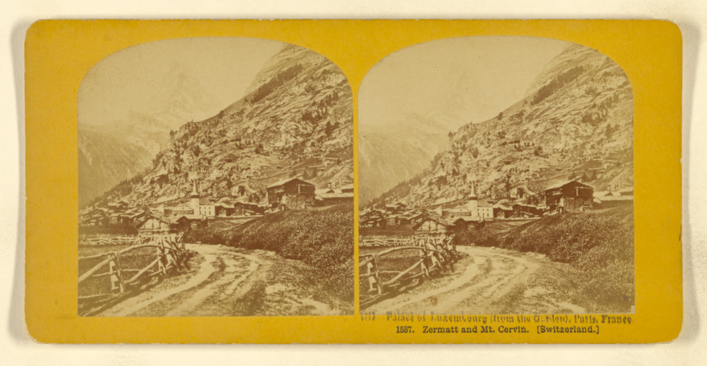 Benjamin West Kilburn:Zermatt and Mt. Cervin. [Switzerland.], Poster Print Wall Art