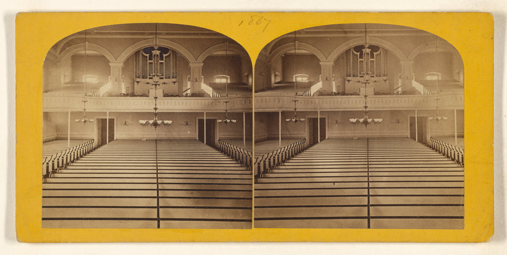M.A. Kleckner:[Interior Moravian Church, Bethlehem, Pa.], Poster Print Wall Art