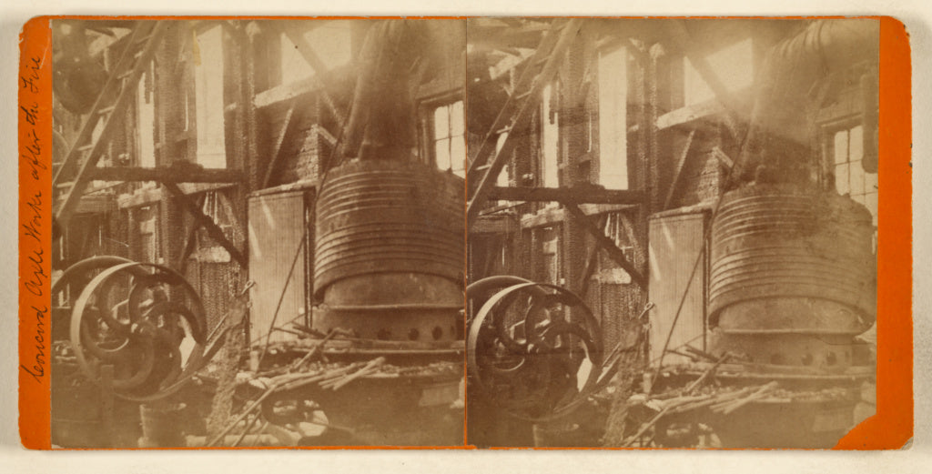 Maurice S. Lamprey:[Concord Axle Works after the Fire], Poster Print Wall Art