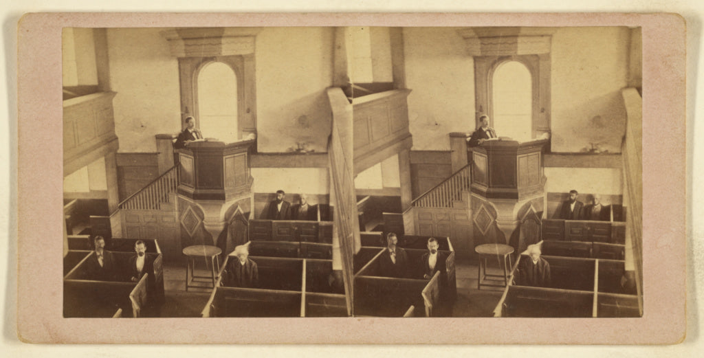 Asa H. Lane:[Interior of German Church, Waldoboro, Maine], Poster Print Wall Art