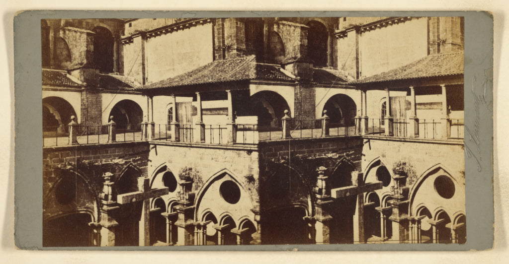 Juan Laurent:[Claustro da Igreja de se do Porto], Poster Print Wall Art