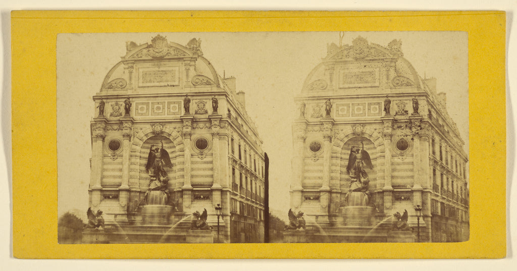 Lecocq-Frêné:[Fontaine St Michel], Poster Print Wall Art