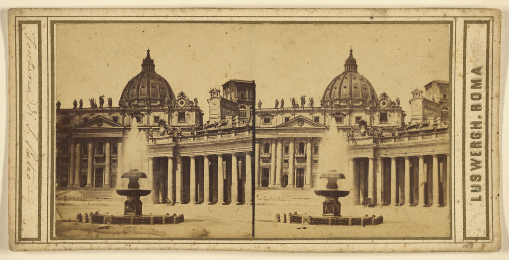 Giacomo Luswergh:[Fontana di S. Pietro], Poster Print Wall Art