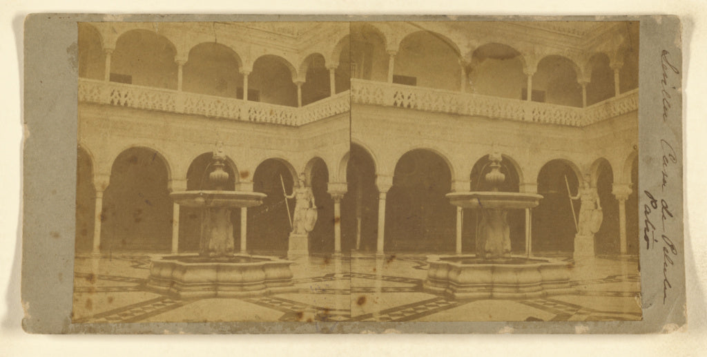 Luis Leon Masson:[Sevilla, Casa de Pilatos Patio], Poster Print Wall Art