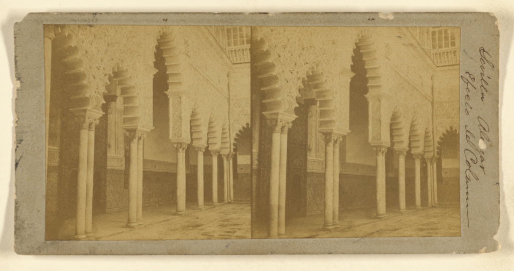 Luis Leon Masson:[Sevilla, Alcazar Efecto de Columnar], Poster Print Wall Art