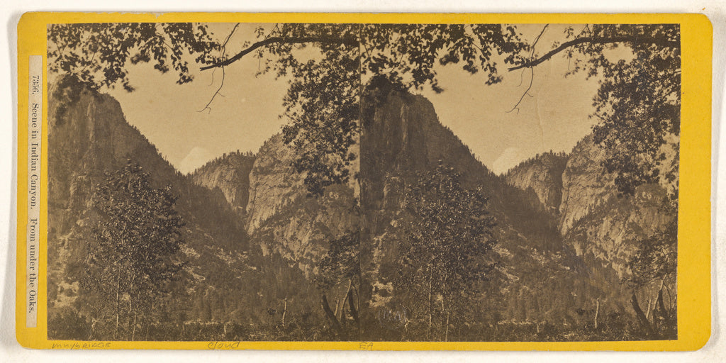 Unknown:Scene in Indian Canyon. From under the Oaks., Poster Print Wall Art