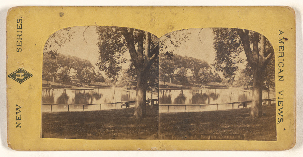 Unknown maker, American:The Frog Pond. Boston Common., Poster Print Wall Art