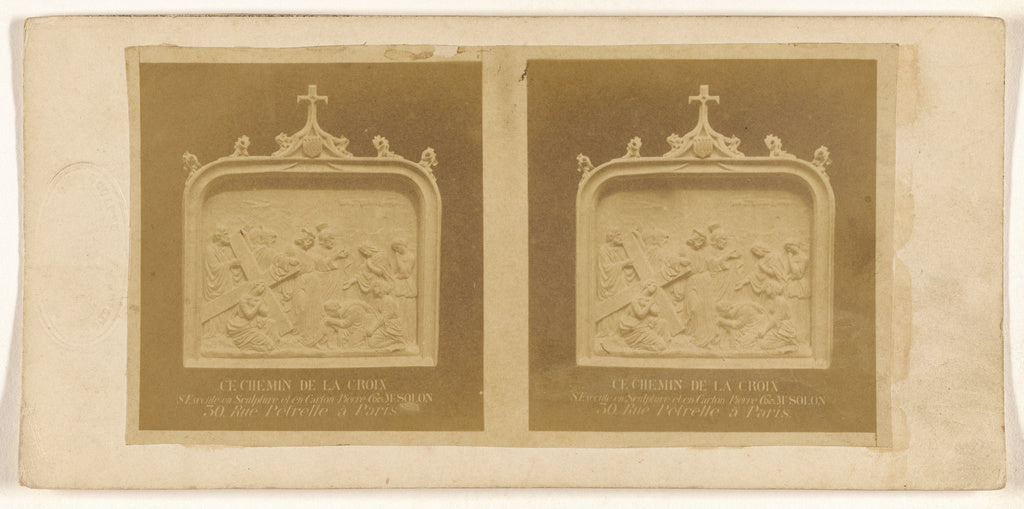 Unknown maker, French:[Sculpture of The Eighth Station of th, Poster Print Wall Art