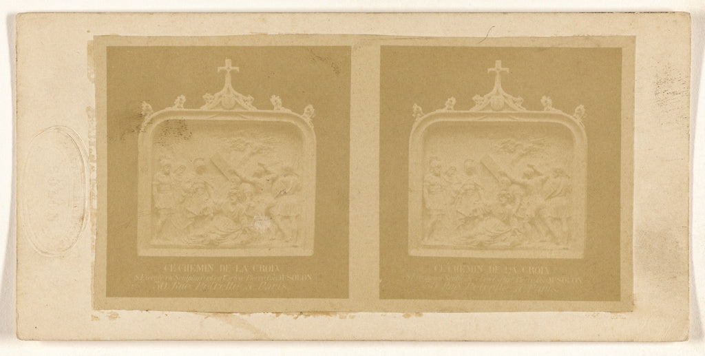 Unknown maker, French:[Sculpture of The Ninth Station of the, Poster Print Wall Art