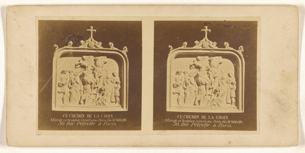 Unknown maker, French:[Sculpture of The Thirteenth Station o, Poster Print Wall Art