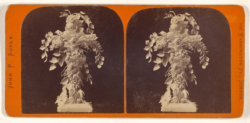 John P. Soule:[Funeral cross arrangment], Poster Print Wall Art