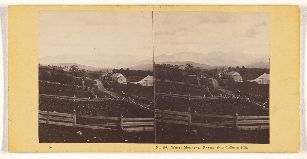 John P. Soule:White Mountain Range - from Jefferson Hill., Poster Print Wall Art