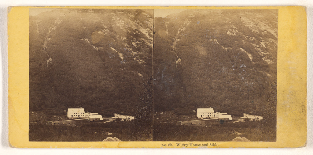 John P. Soule:Willey House and Slide., Poster Print Wall Art