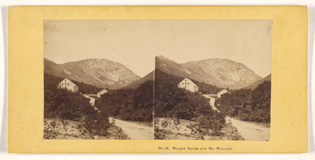 John P. Soule:Willey House and Mt. Willard., Poster Print Wall Art