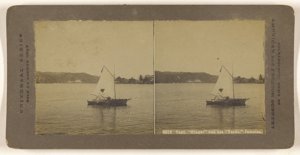 Unknown maker, American:Capt. "Ginger" and his "Yacht," Jama, Poster Print Wall Art