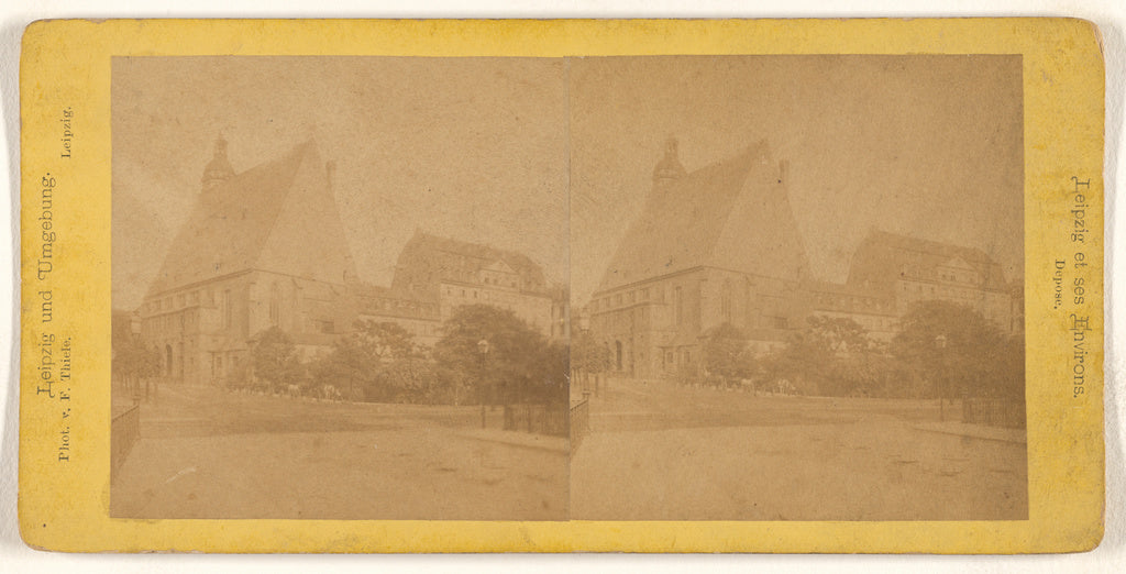 F. Thiele:[Thomaskirche und Schule.], Poster Print Wall Art