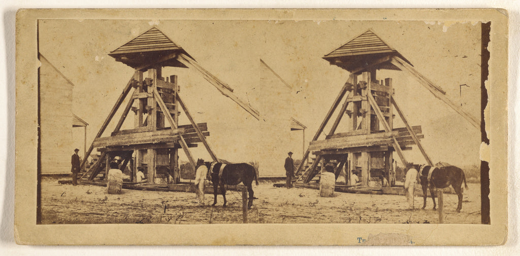 Tucker & Perkins:[Rock crushing machine (?), at either Augus, Poster Print Wall Art