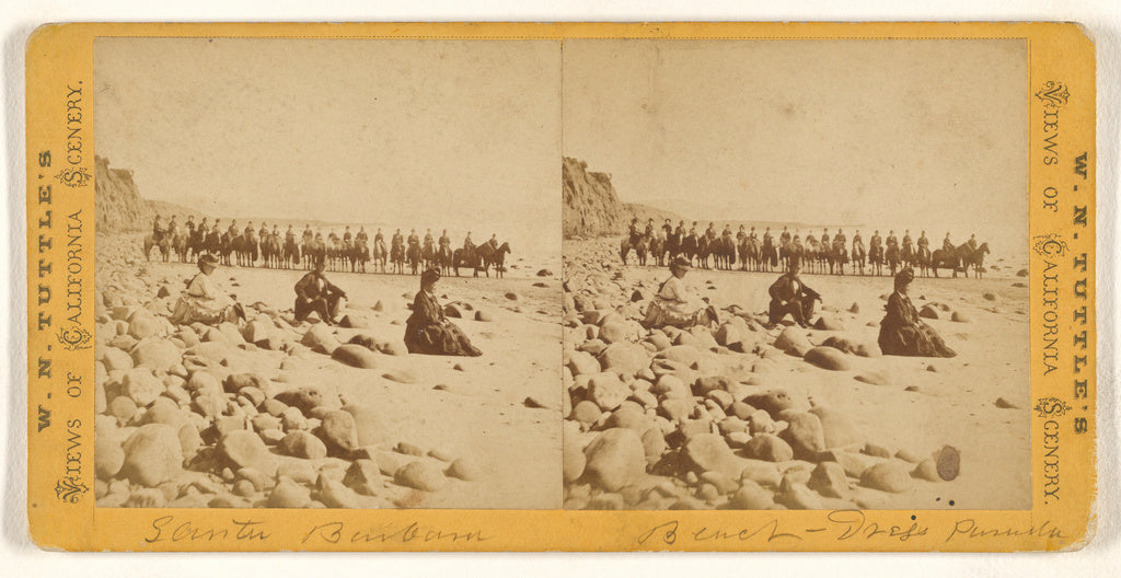 W.N. Tuttle:[Santa Barbara, California Beach - Dress Parade/, Poster Print Wall Art