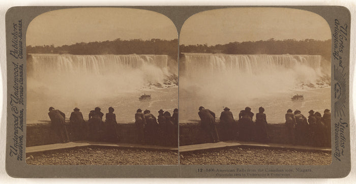 Underwood & Underwood:American Falls from the Canadian side,,16x12
