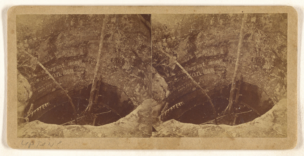 B. F. UptonAttributed to:[Large well or pit with tree at cen, Poster Print Wall Art
