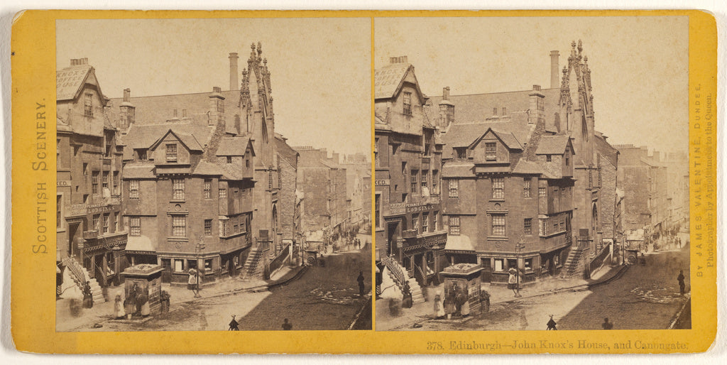 James Valentine:Edinburgh - John Knox's House, and Canongate, Poster Print Wall Art
