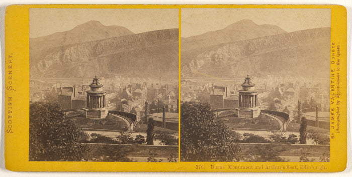 James Valentine:Burns' Mountain and Arthur's Seat, Edinburgh,16x12