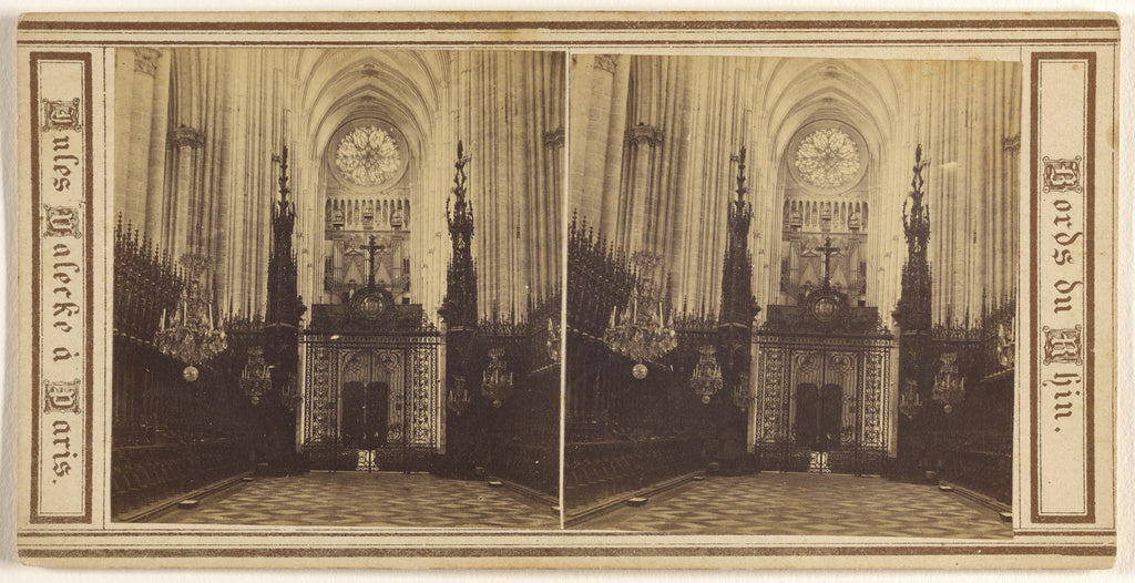 Jules Valecke:Bords du Rhin. [Interior of a church],16x12"(A3)Poster