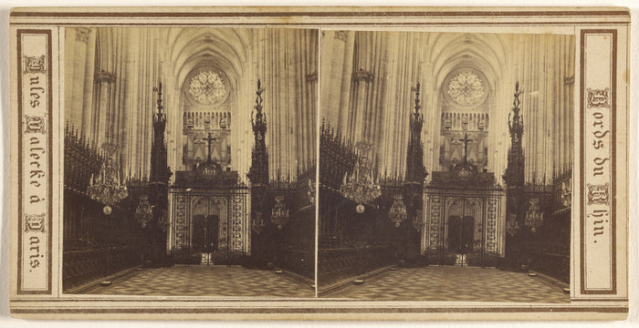 Jules Valecke:Bords du Rhin. [Interior of a church],16x12