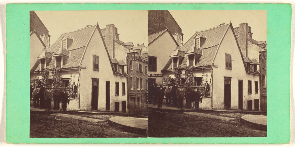 L.P. Vallée:Old French House, in St. Lewis Street, Opposite, Poster Print Wall Art