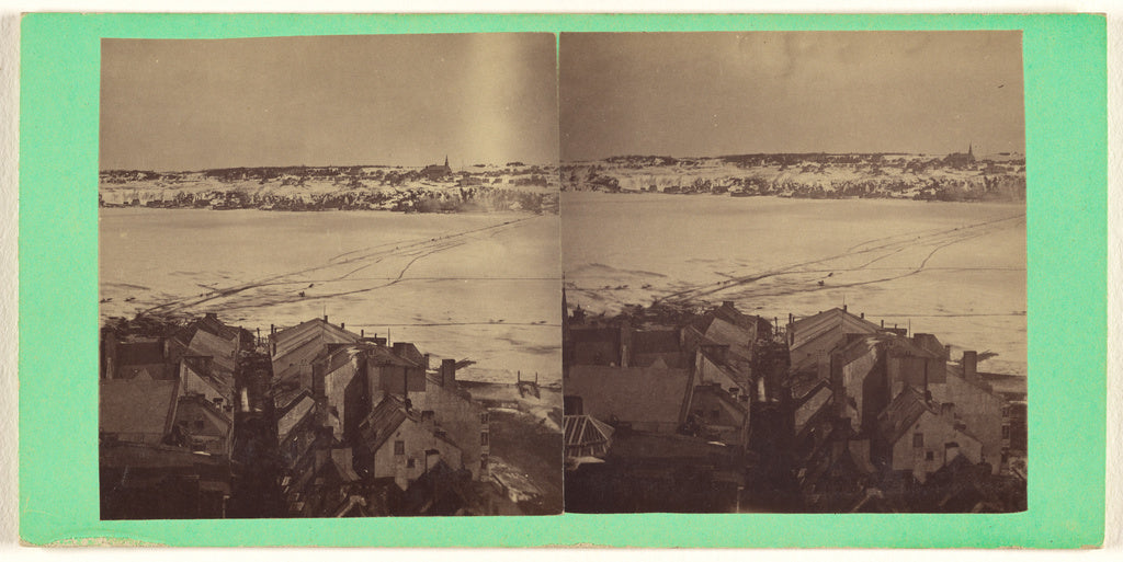 L.P. Vallée:Ice-Bridge., Poster Print Wall Art