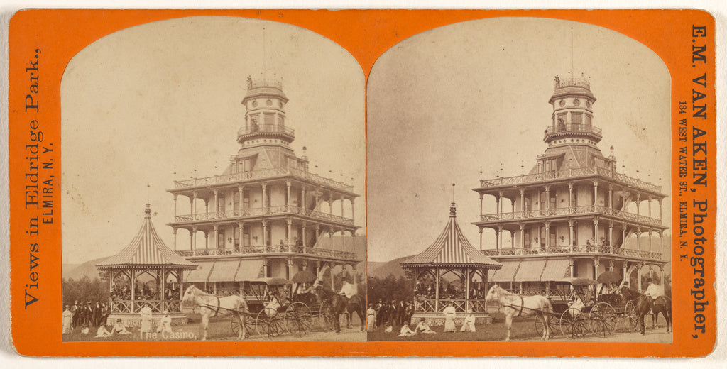 Elisha M. Van Aken:The Casino, [Eldridge Park, Elmira, N.Y.], Poster Print Wall Art
