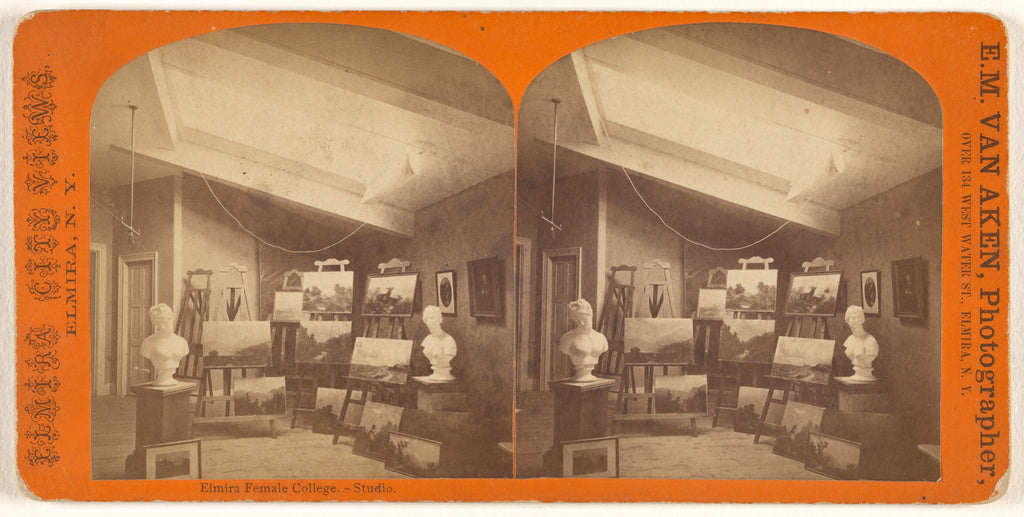 Elisha M. Van Aken:Elmira Female College. - Studio., Poster Print Wall Art