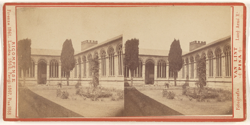 Enrico Van Lint:[Courtyard, The Baptistery, Pisa, Italy], Poster Print Wall Art