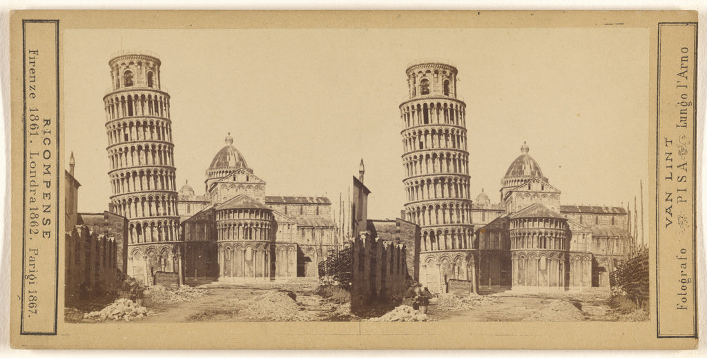 Enrico Van Lint:[Pisa. Leaning Tower & East End of church], Poster Print Wall Art