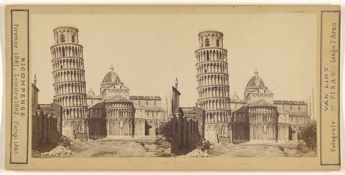 Enrico Van Lint:[Pisa. Leaning Tower & East End of church],16x12