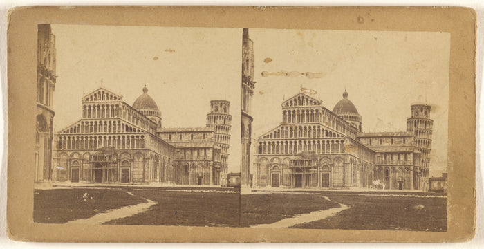 Enrico Van Lint:[The Baptistery and Leaning Tower of Pisa],16x12