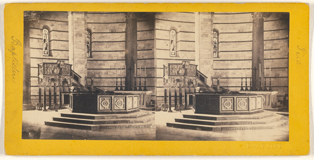 Enrico Van Lint:[Pisa, Interior of The Baptistery], Poster Print Wall Art