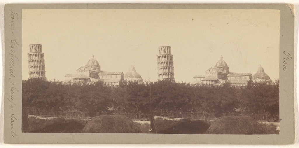 Enrico Van Lint:[Pisa, Tower - Cathedral & Campo Santo], Poster Print Wall Art