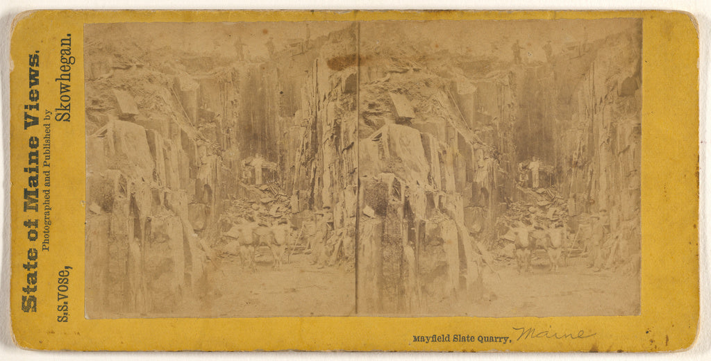 S.S. Vose:Mayfield Slate Quarry. [Maine],16x12"(A3)Poster