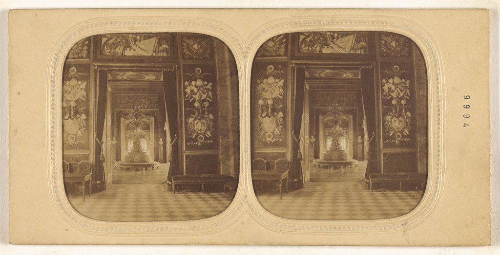 Alexandre Bertrand:Palais de St. Cloud. Entree des grands ap, Poster Print Wall Art