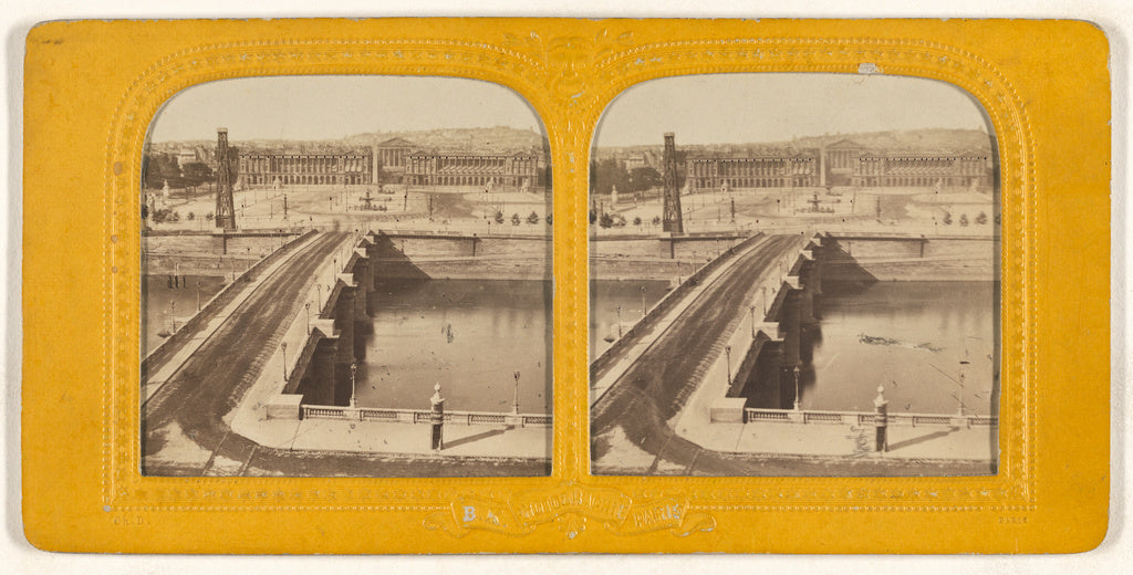 Adolphe Block:[Pont et place de la Concorde, Paris], Poster Print Wall Art