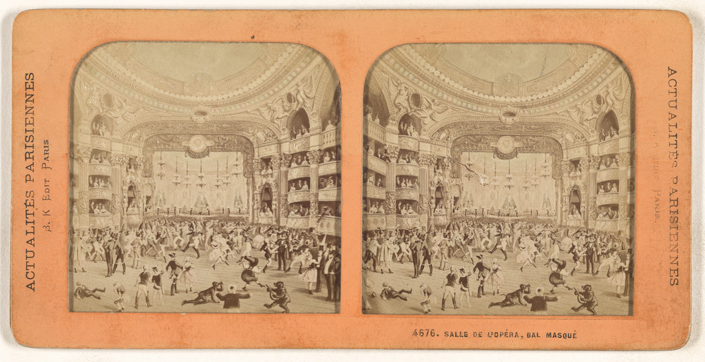 Adolphe Block:Salle de l'Opera, Bal Masque, Poster Print Wall Art
