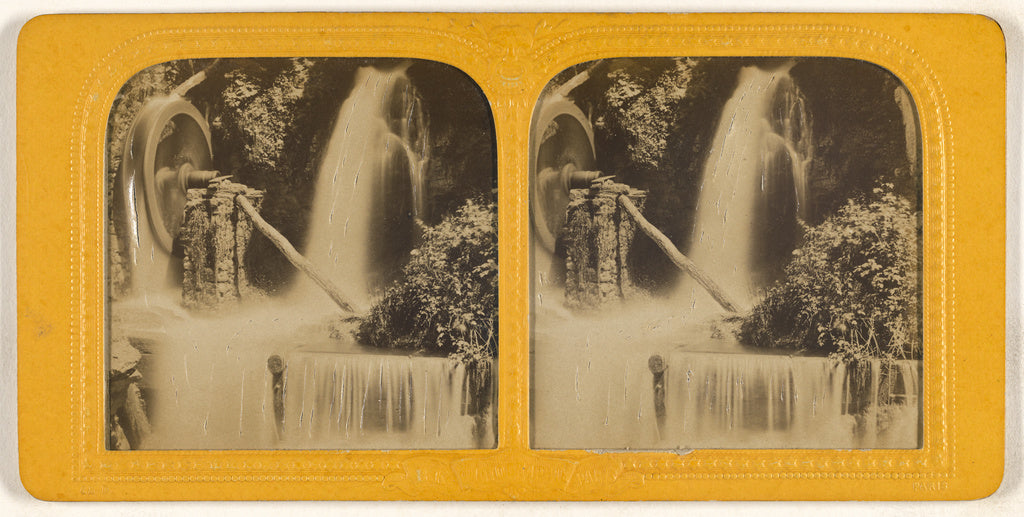 Adolphe Block:[Cascade de Gresy pres Aix les Bains], Poster Print Wall Art