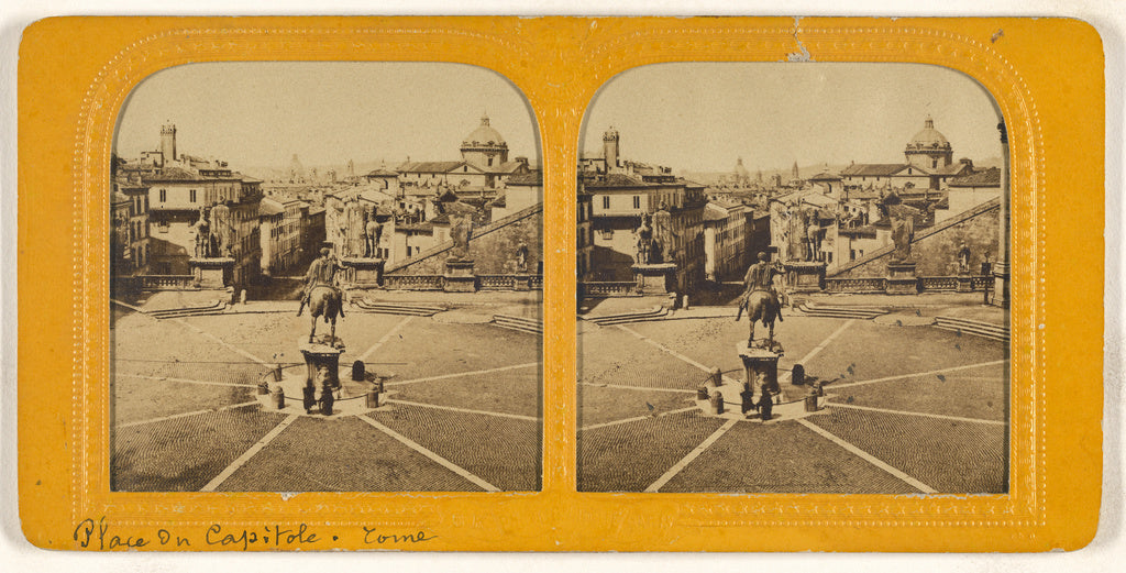 Adolphe Block:[Place du Capitol, Rome], Poster Print Wall Art