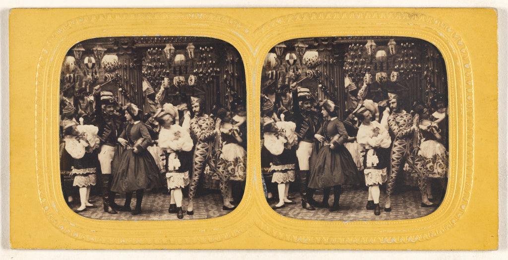 E. Lamy:[Party scene with people in costumes], Poster Print Wall Art