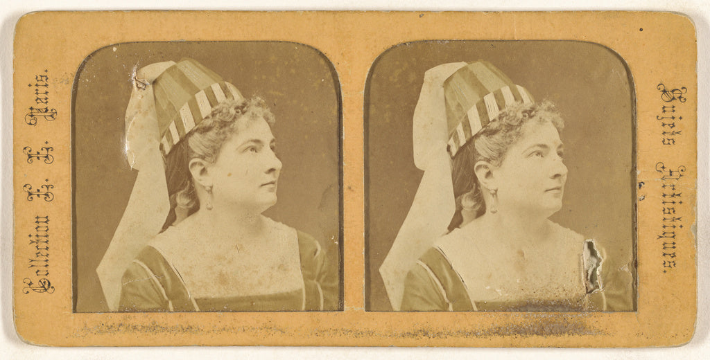 E. Lamy:[Profile portrait of a woman in historic costume], Poster Print Wall Art