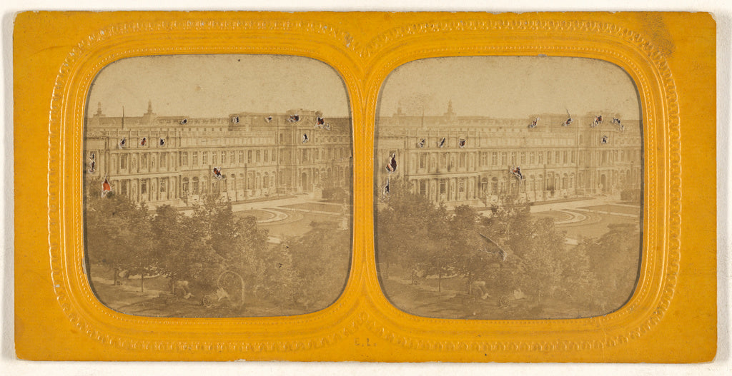 E. Lamy:[Ruines des Tuileries, Paris], Poster Print Wall Art