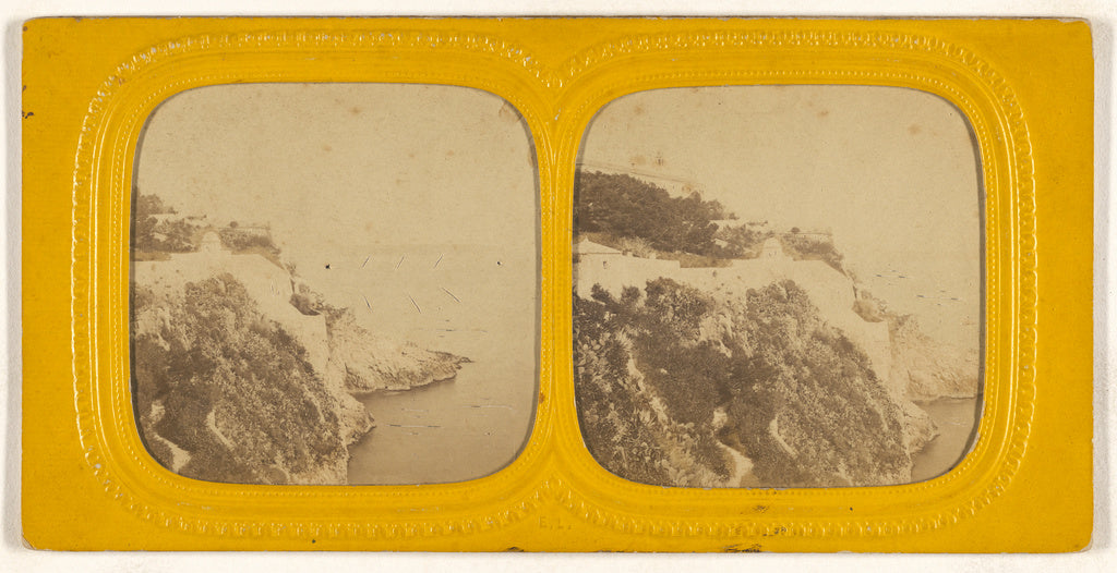 E. Lamy:[Cliff and body of water],16x12"(A3)Poster